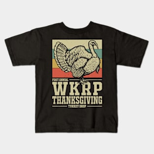 Thanksgiving Day First Annual WKRP in Cincinnati Turkey Drop Vintage Retro Funny Gift Kids T-Shirt